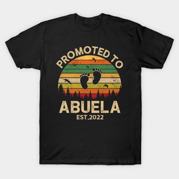 Promoted To Abuela Est 2022 Pregnancy Announcement Vintage T-Shirt by Michelin